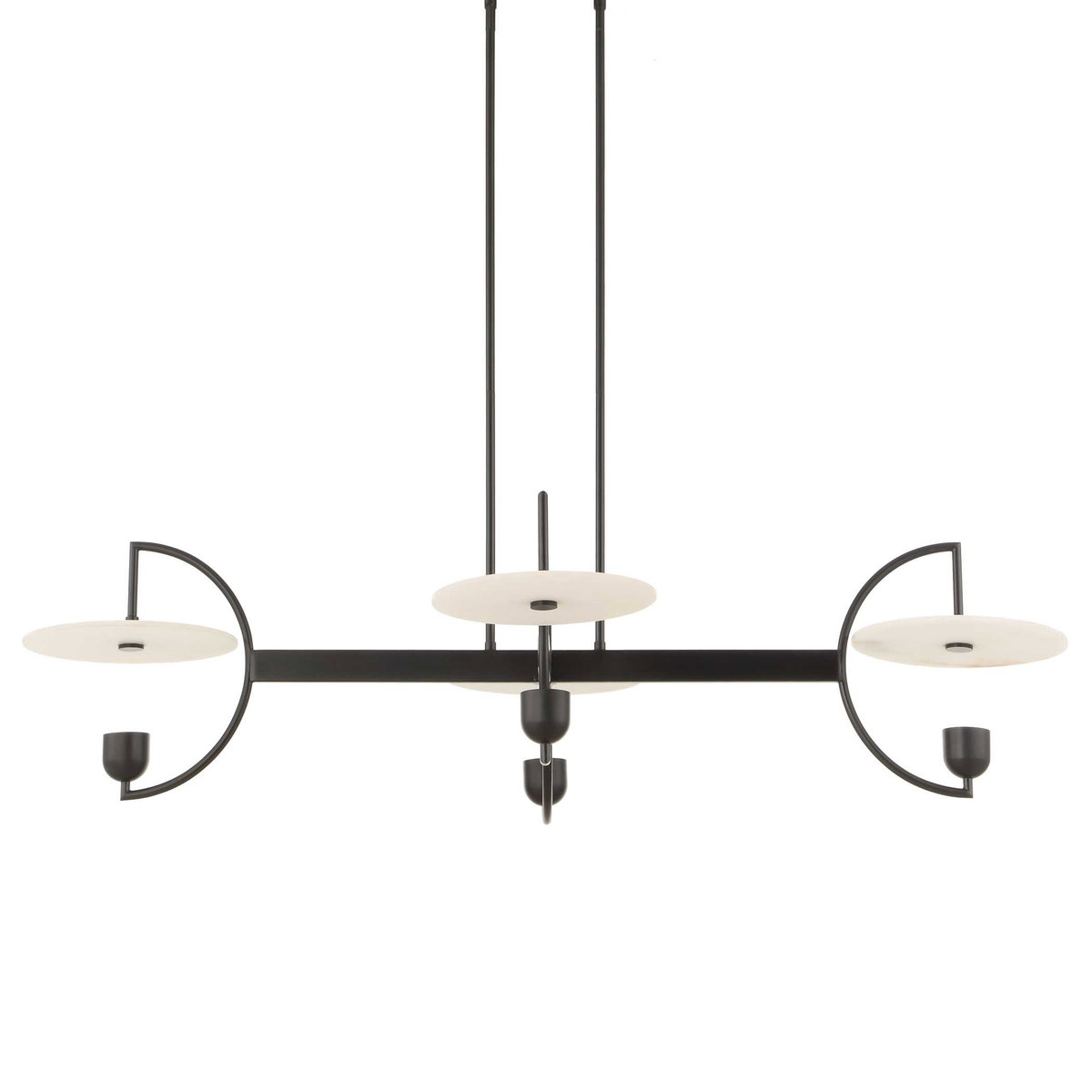 Kyoto 4 Light Linear LED Chandelier, Ceiling Light by Uttermost, 48.25" width x 12" height x 29.75" depth View 3