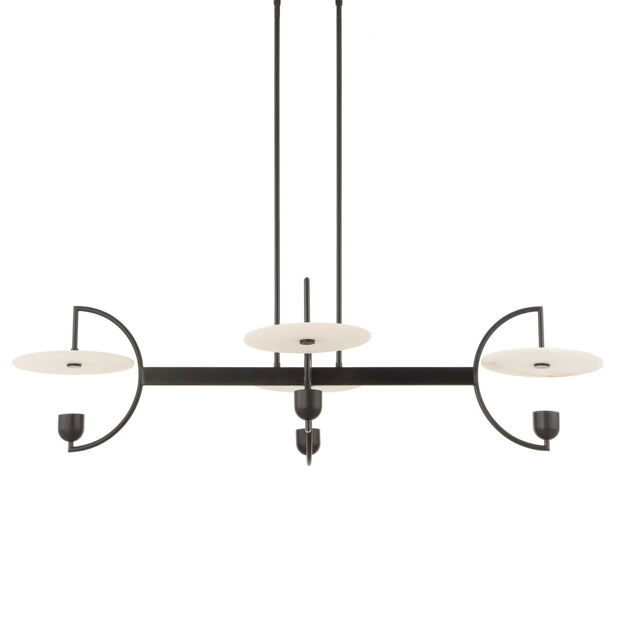 Kyoto 4 Light Linear LED Chandelier, Pendant by Uttermost, 48.25" width x 12" height x 29.75" depth View 3