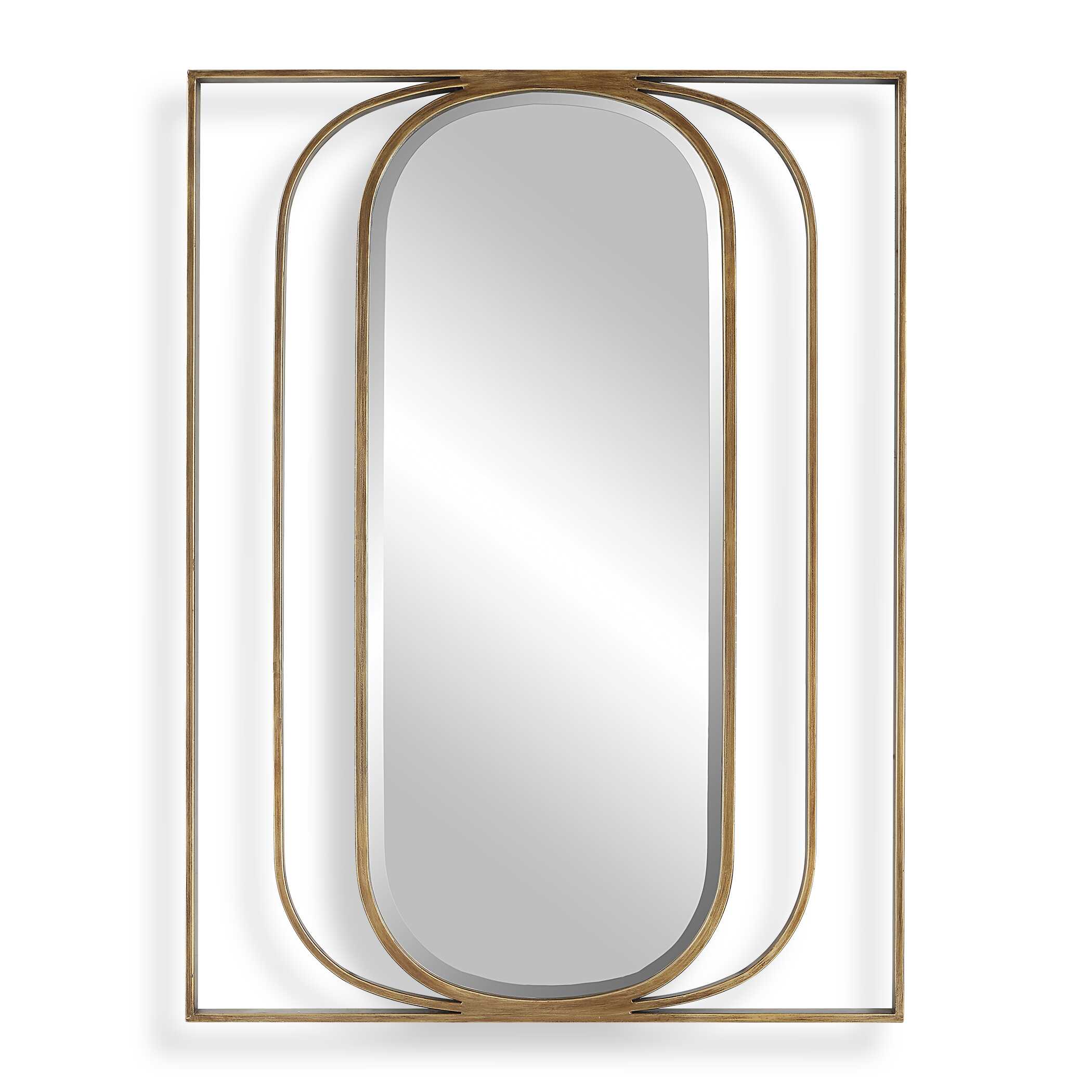 Replicate Contemporary Oval Mirror, by Uttermost, 30" width x 40" height x 1.25" depth View 1