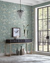 Botanical Fantasy Blue Wallpaper thumbnail 2