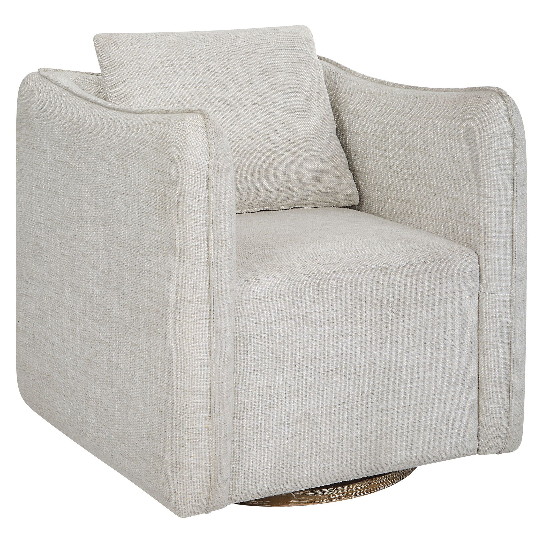 Corben White Swivel Armchair large image 