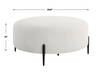 Arles Large Plush White Ottoman, by Uttermost, 40" width x 18" height x 40" depth thumbnail 3