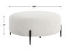 Arles Large Plush White Ottoman thumbnail 2