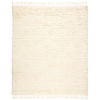 Akka Hand-Knotted Solid Cream Area Rug (8'x11') thumbnail 0