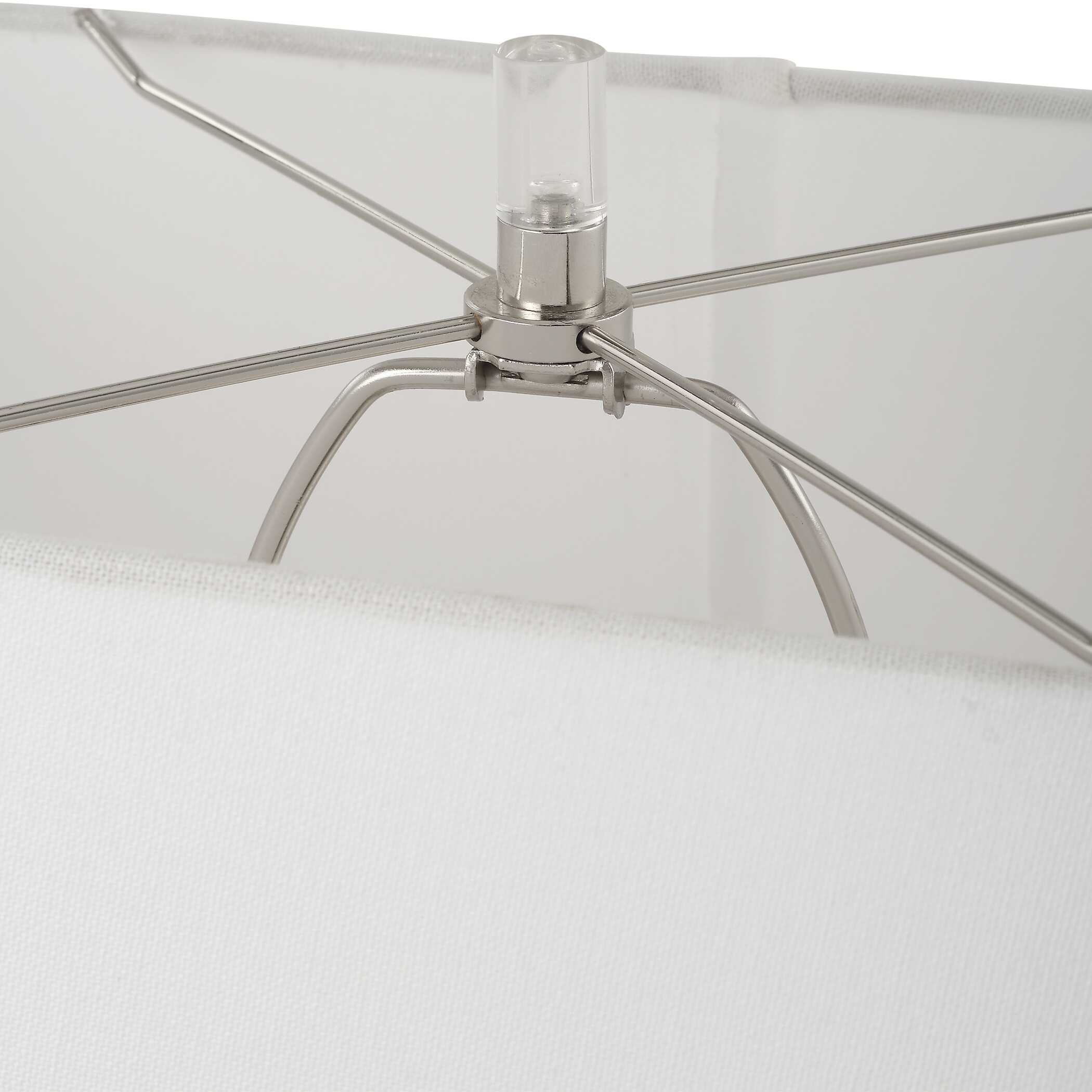 Free Flowing Nickel Table Lamp, by Uttermost, 16" width x 28.5" height x 10.5" depth View 8