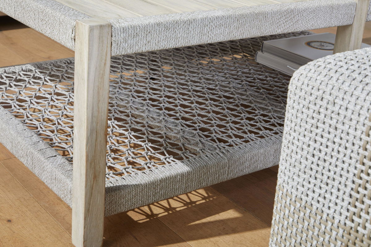 Wrap Outdoor Coffee Table, by Essentials for Living, 56.25" width x 17.75" height x 32.25" depth View 9