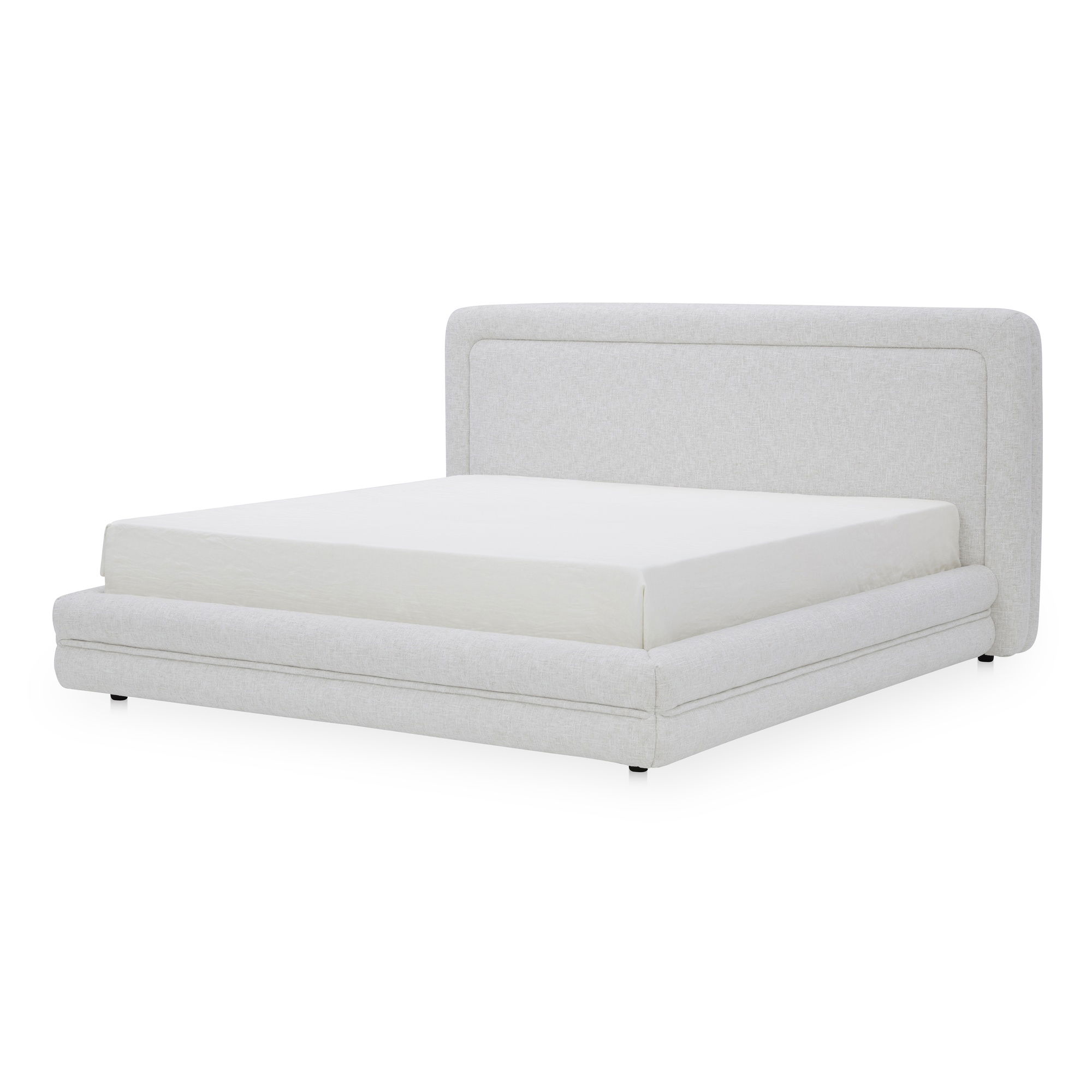 Tory King Bed Pebble, by Moe's Home, 92.5" width x 46.75" height x 95" depth View 2