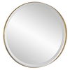 Crofton Lighted Brass Round Mirror thumbnail 6