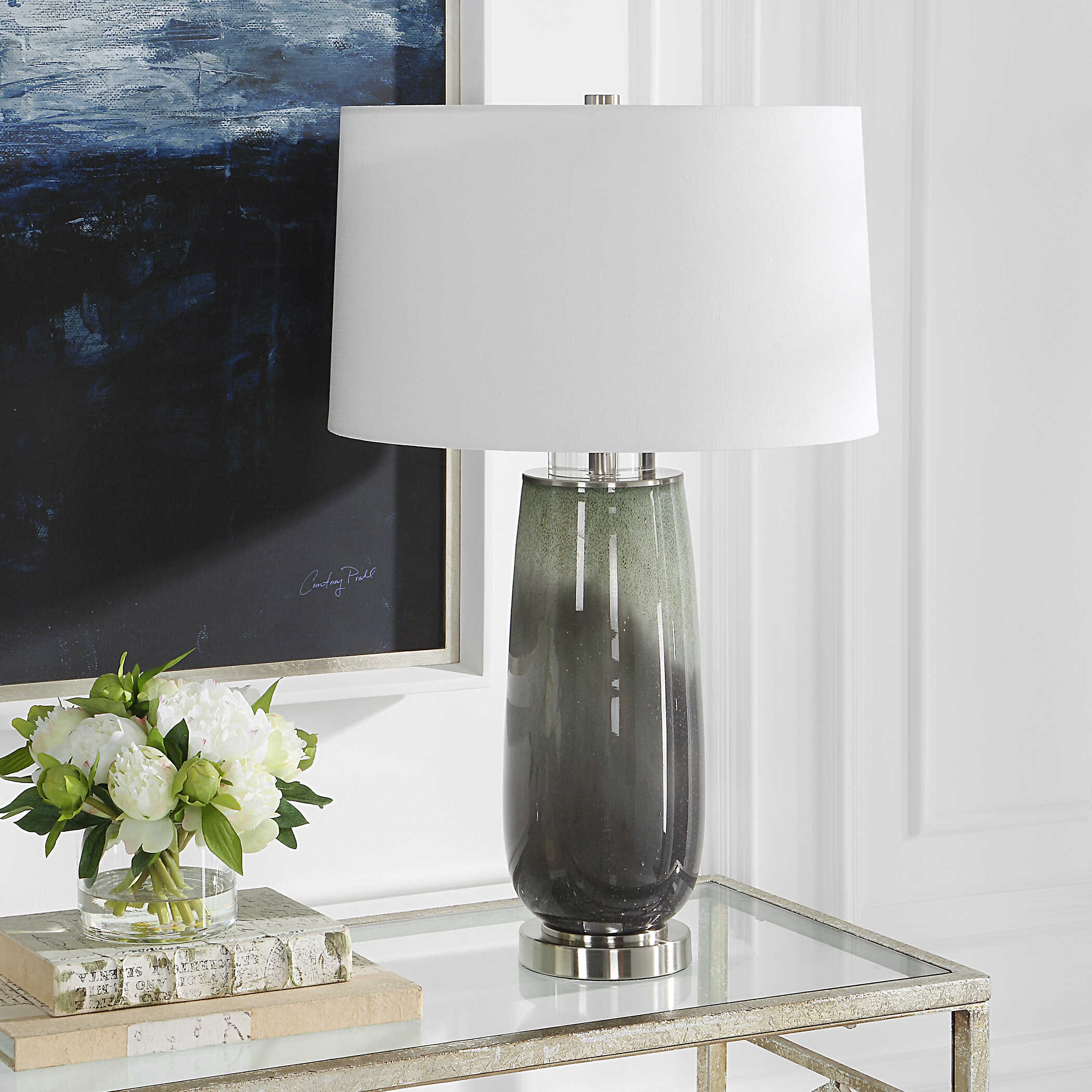 Campa Gray-Blue Table Lamp large image 
