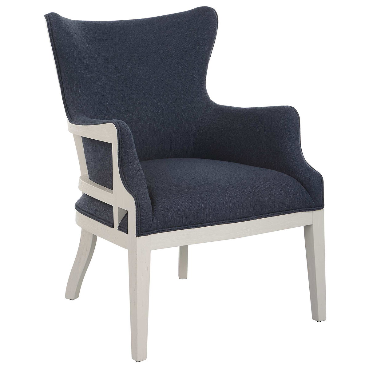 Gordonston Blue Fabric Accent Chair, by Uttermost, 27" width x 39.5" height x 31" depth View 5