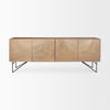 Darwin Light Brown Wooden 4 Door with 2 Shelves Sideboard thumbnail 3