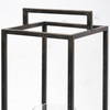 Orionis Large Wood with Black Metal Lantern Candle Holder, Lighting by Mercana, 6.69" length x 6.69" width x 23.82" height thumbnail 7