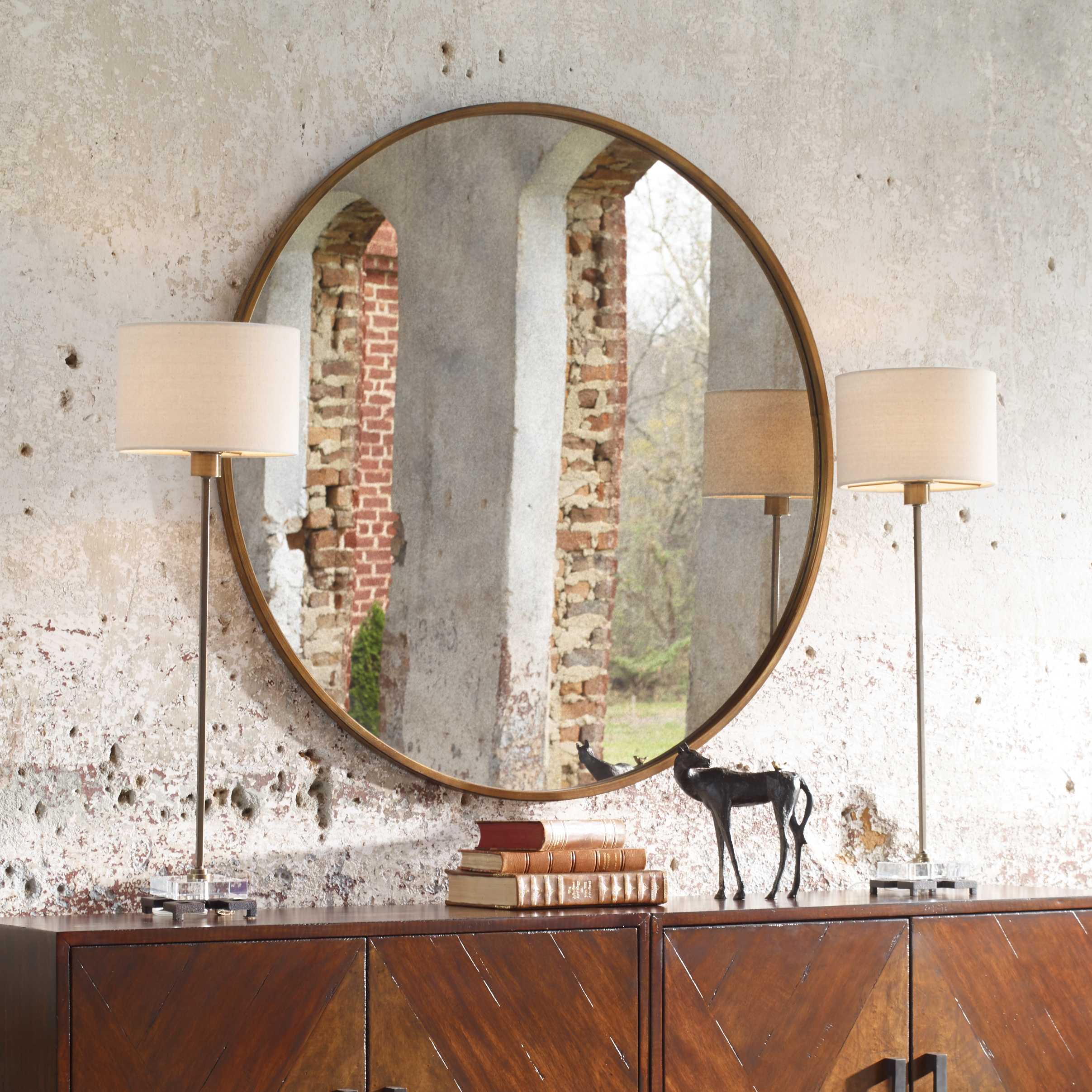 Danyon Brass Table Lamp, by Uttermost, 10" width x 33" height x 10" depth View 2