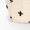 Saanvi Wool with Cream and Black Stitched Cross Patterned Pouf, Ottoman by Mercana, 16" length x 16" width x 16" height thumbnail 7