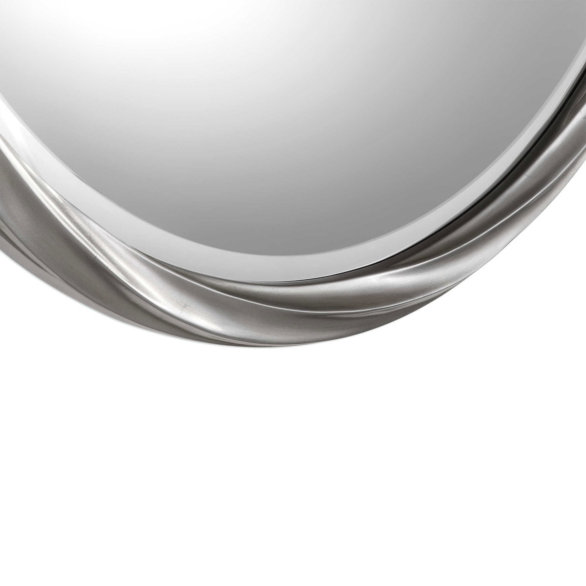 Orion Silver Round Mirror, by Uttermost, 36" width x 36" height x 1.25" depth View 6