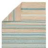 Vitelli Handmade Striped Beige/ Blue Area Rug (8''X10'') thumbnail 2