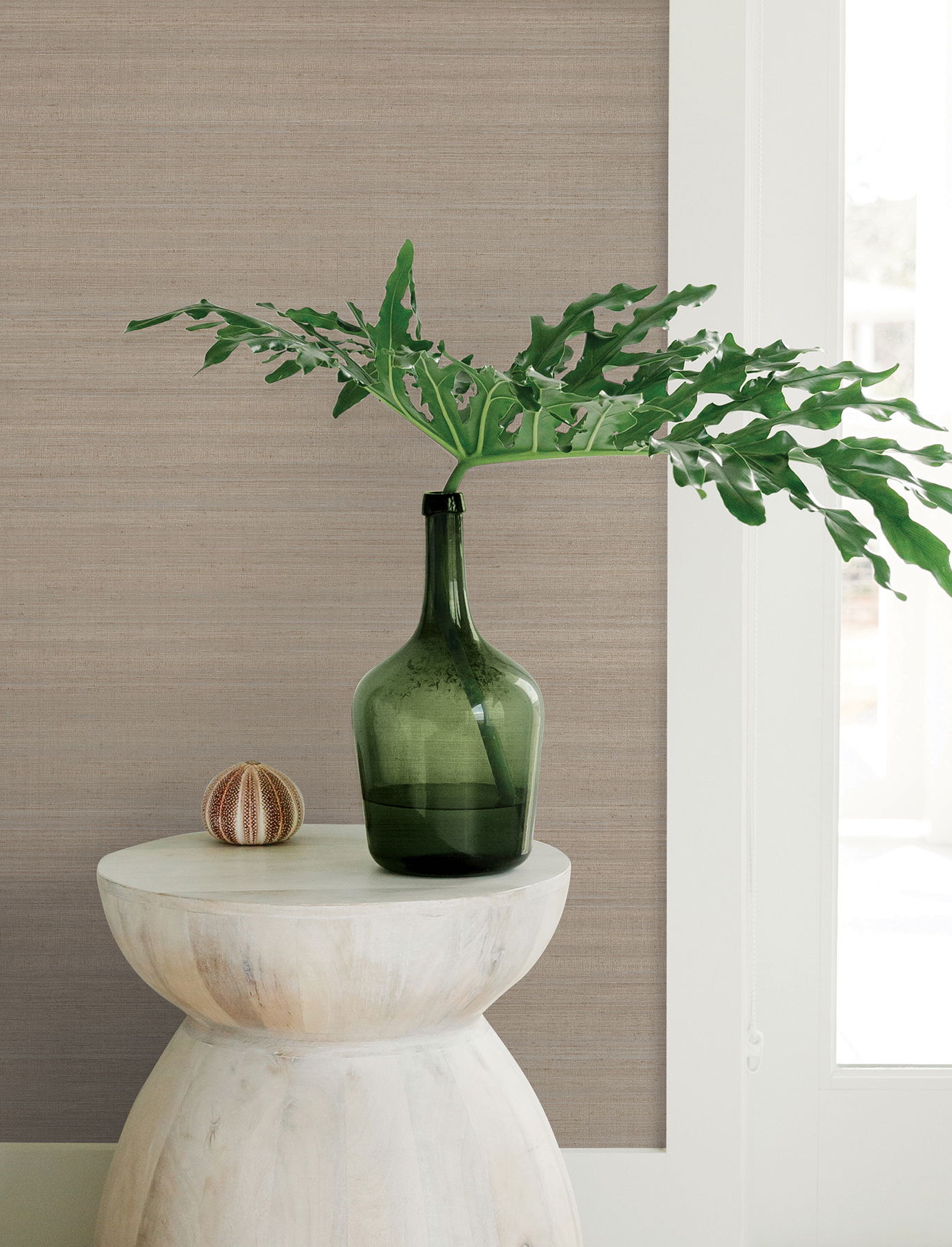 Milano Silk Mushroom Wallpaper, by York Wall, 33' length x 3'3.3" width x 0.02" depth View 2