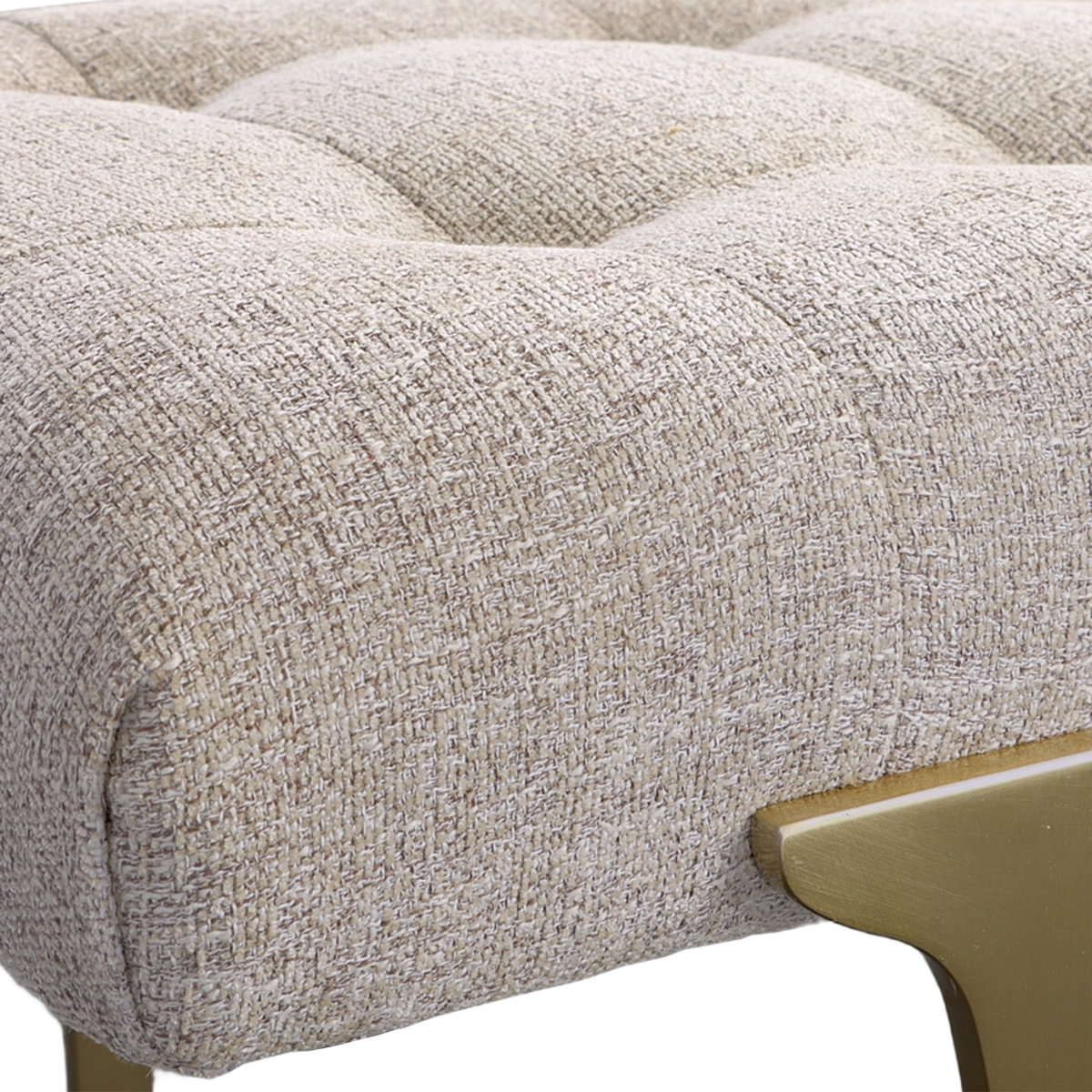 Imperial Upholstered Gray Bench, Benche by Uttermost, 48" width x 19" height x 16" depth View 7
