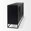 Sloan 80.0L x 17.0W x 36.0H Black Wood with Black Metal Frame Sideboard, Sideboards & Buffet by Mercana, 80" length x 18.75" width x 36.25" height thumbnail 9