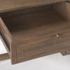 Grier 60' Medium Brown Solid Wood with Cane Office Desk, by Mercana, 60" length x 22.75" width x 30.5" height thumbnail 10
