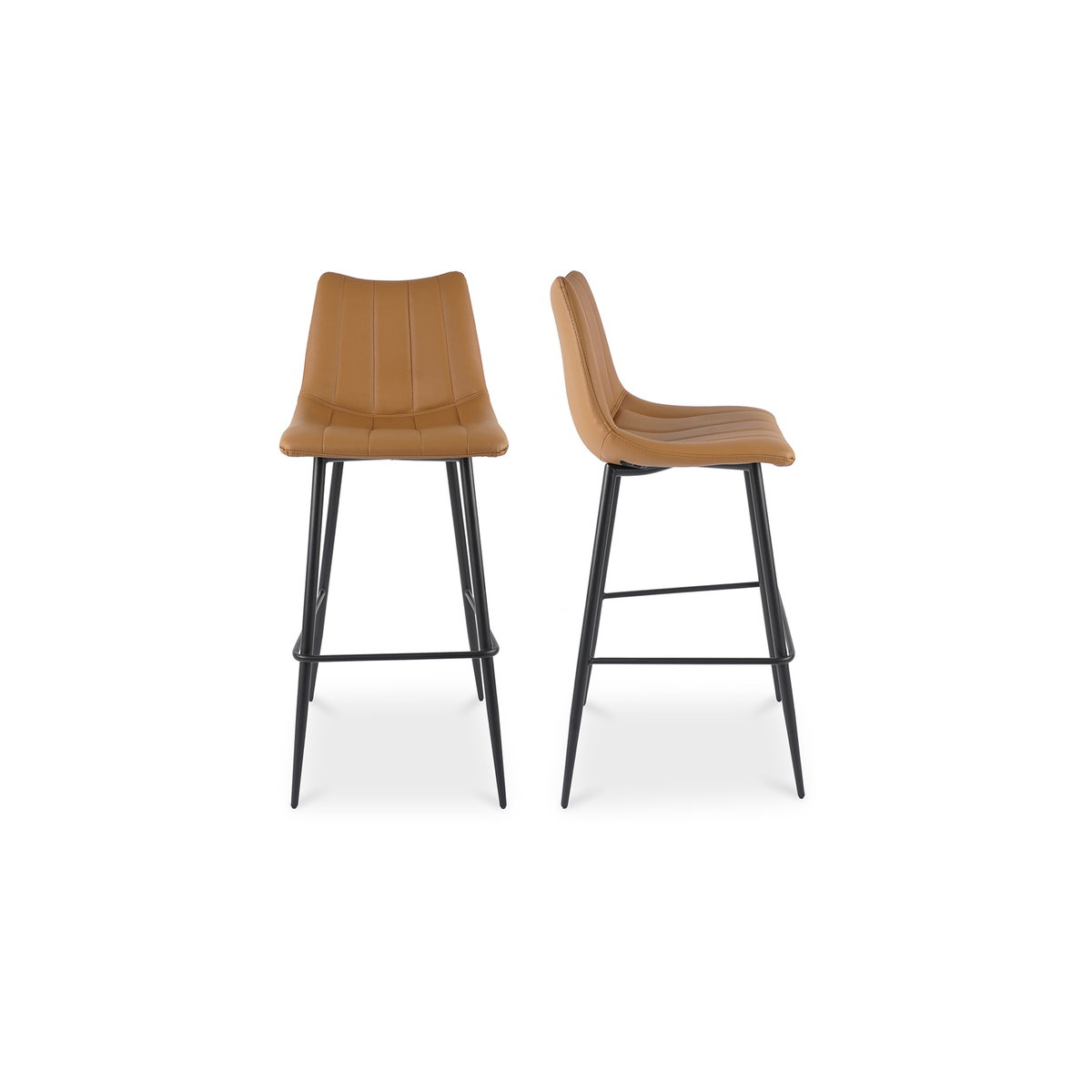 Alibi Barstool Tan - Set Of Two, Counter & Bar Stool by Moe's Home, 17.7" width x 41.5" height x 20" depth View 1