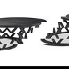 Forsey  28.0L x 45.3W x 18.0H Black Solid Wood Round Coffee Table thumbnail 0