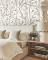Bambou Toile White Wallpaper, by York Wall, 27' length x 2'3" width x 0.02" depth thumbnail 3