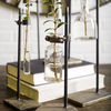 Jarvis Set of Five Dark Brown Metal and Glass Chemistry Inspired Bottles thumbnail 3