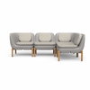 Inou Elements Modular Four-seater Sectional Sofa, Outdoor Furniture by Crescent Garden, 6'9.3" width x 2'2.4" height x 4'5.3" depth thumbnail 1
