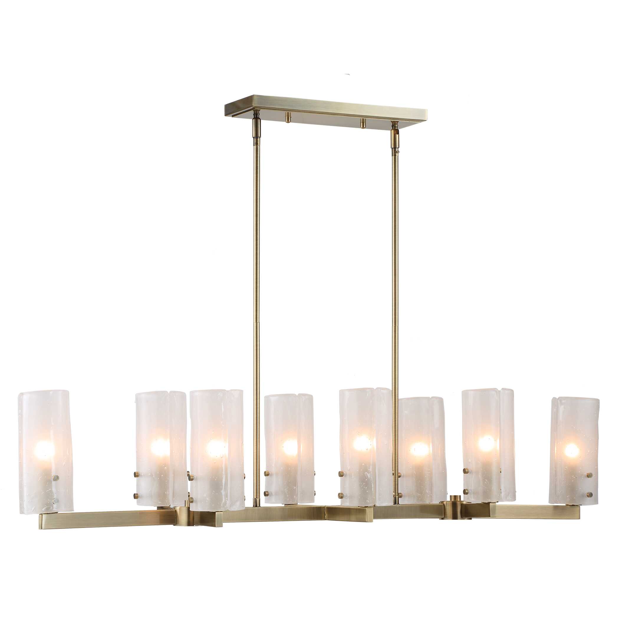 Mistie 8 Light Linear Chandelier, Ceiling Light by Uttermost, 45" width x 9" height x 14.5" depth View 4