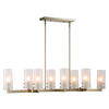 Mistie 8 Light Linear Chandelier, Ceiling Light by Uttermost, 45" width x 9" height x 14.5" depth thumbnail 4
