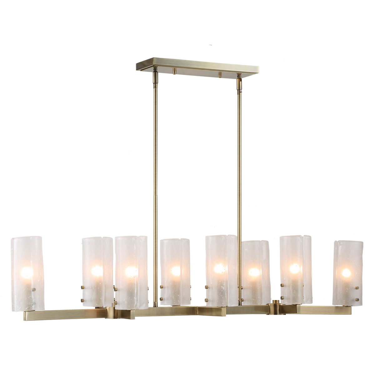 Mistie 8 Light Linear Chandelier, by Uttermost, 45" width x 9" height x 14.5" depth View 4