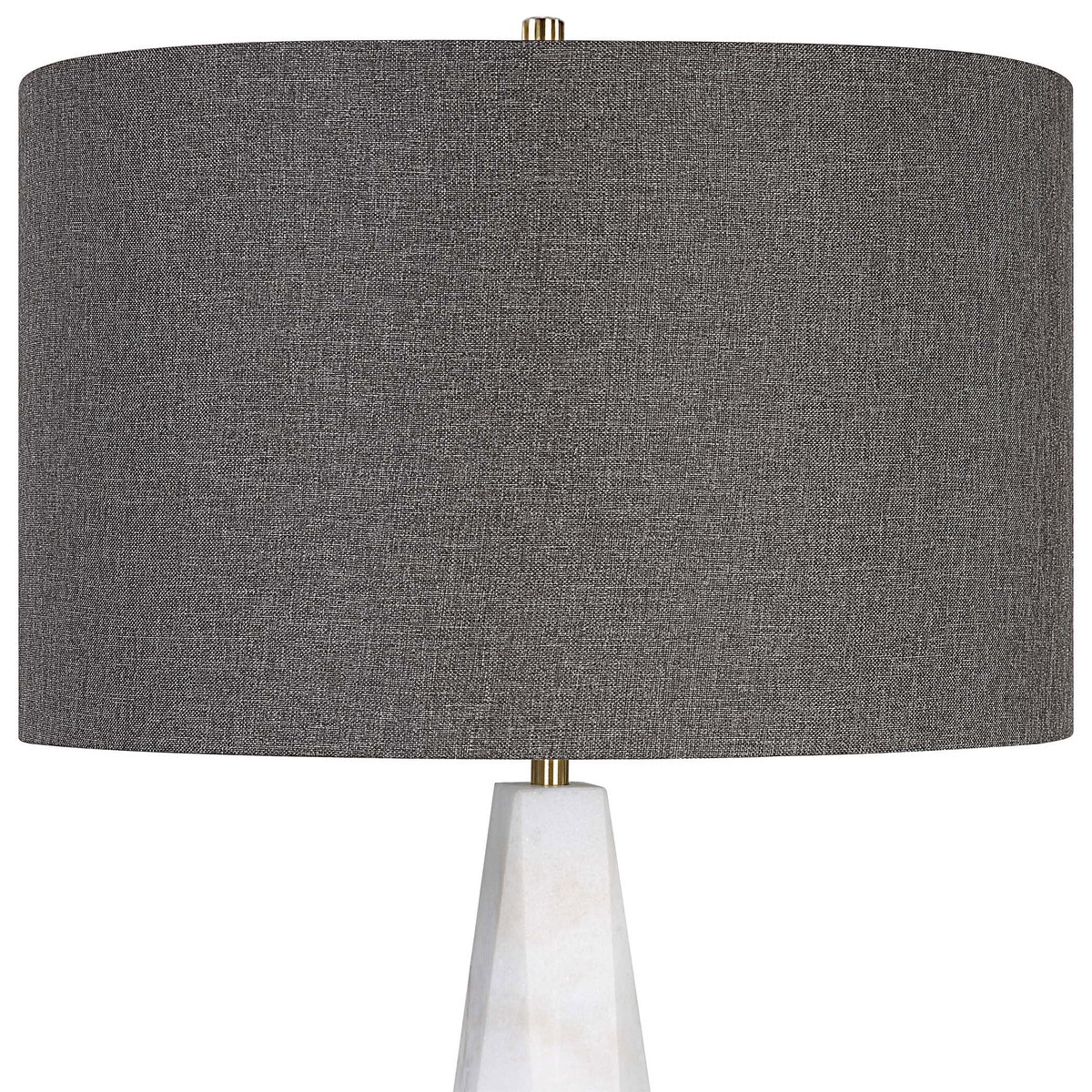 Citadel White Marble Table Lamp, by Uttermost, 17" width x 28.75" height x 17" depth View 6