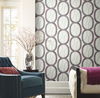 Interlock Plum Wallpaper, by York Wall, 33' length x 1'8.5" width x 0.02" depth thumbnail 3