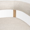 Gianna Open Back Light Brown Wood with Oatmeal Fabric Accent Chair thumbnail 8
