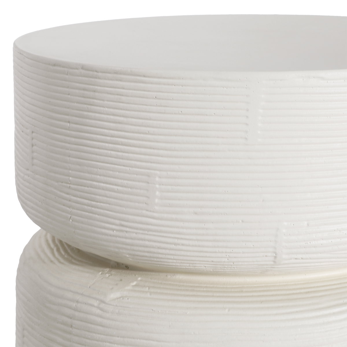 Ysabel Side Table White, Side & End Table by Dovetail, 17.6" width x 19.75" height x 17.75" diameter x 17.6" depth View 2