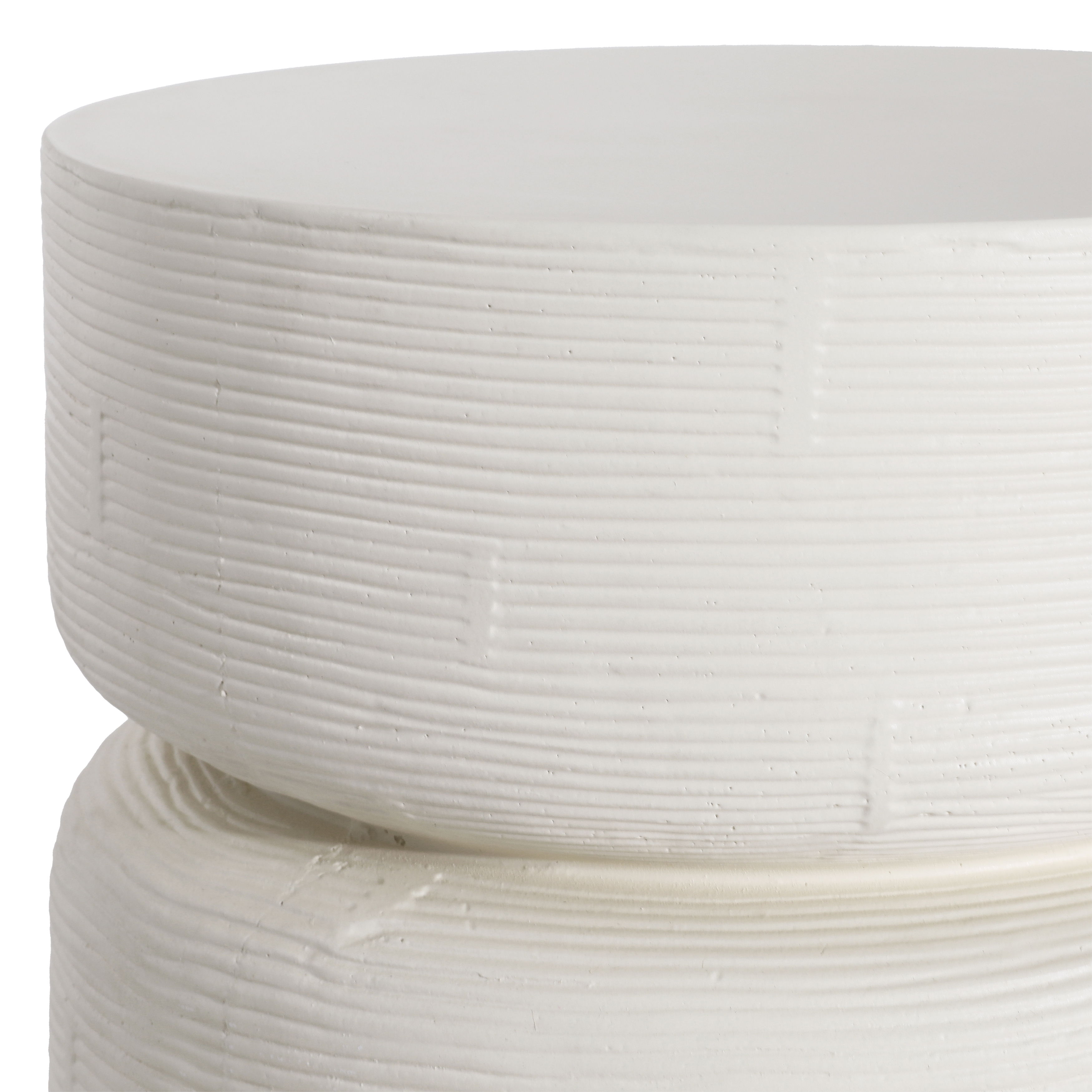 Ysabel Side Table White, Side & End Table by Dovetail, 17.75" width x 19.75" height x 17.75" diameter x 17.75" depth View 2