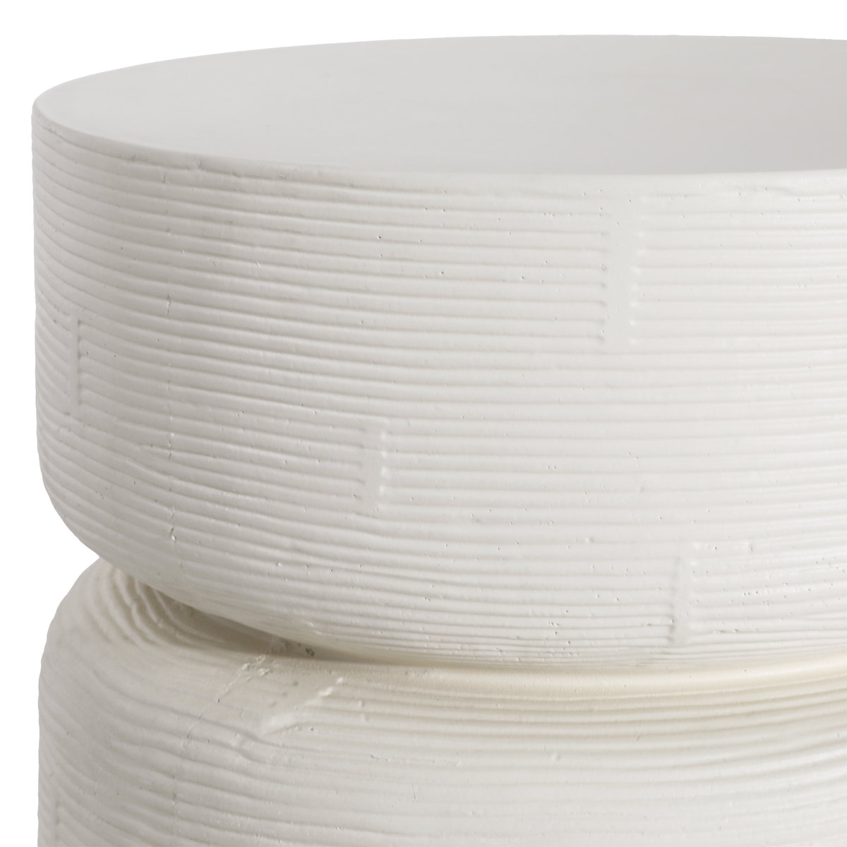 Ysabel Side Table White, Side & End Table by Dovetail, 17.75" width x 19.75" height x 17.75" diameter x 17.75" depth View 2