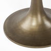McLeod 54' Round Pedestal Dining Table | Modern | Brown Wood & Gold Metal | Seats 4, by Mercana, 54" length x 54" width x 28.75" height thumbnail 9