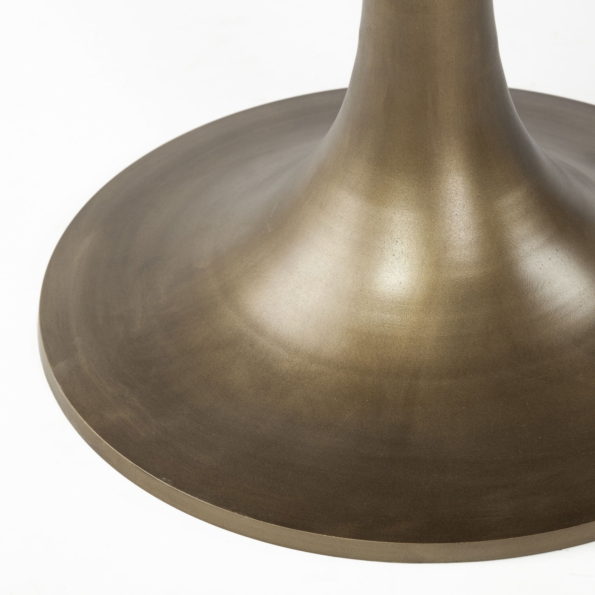 McLeod II 54 L x 54 W x 28.75 H Round Brown Solid Wood Top Gold Metal Base Dining Table, by Mercana, 54" length x 54" width x 28.75" height View 9