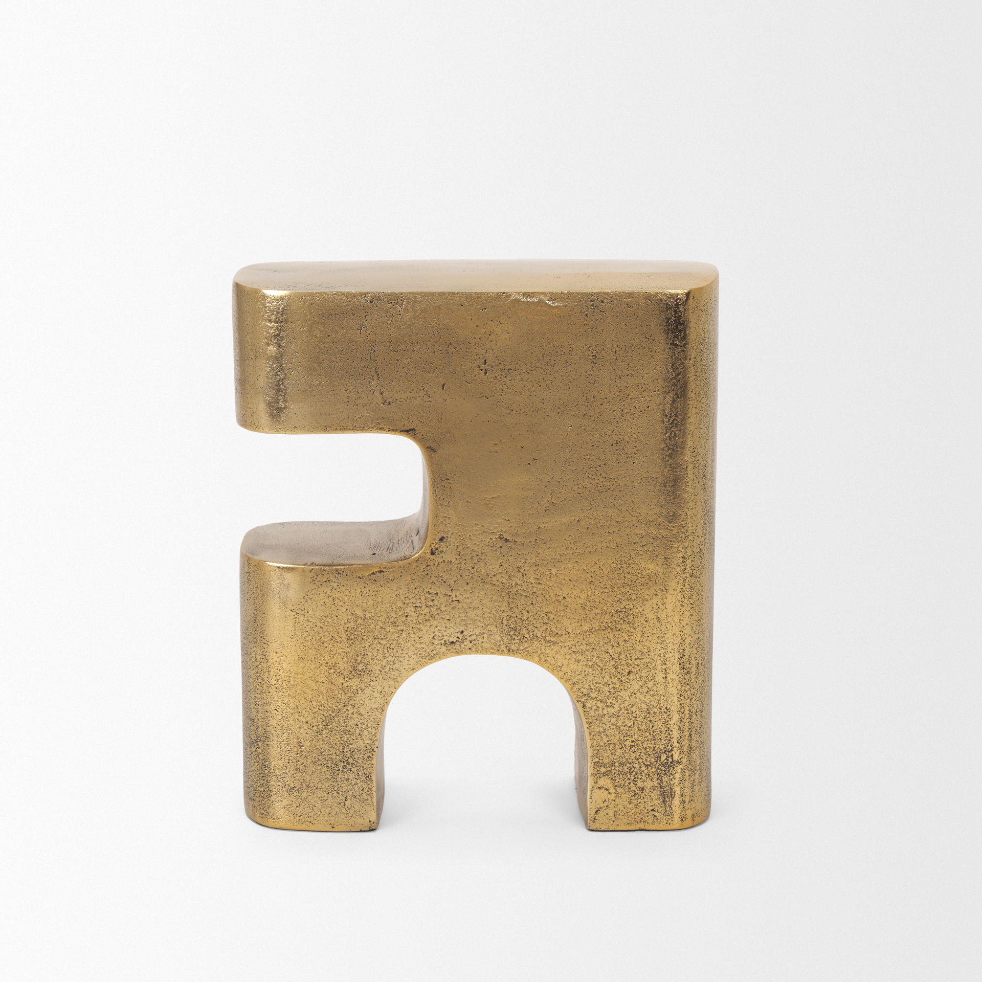 Renni Antiqued Brass Large Decorative Sculpture, Decorative Object by Mercana, 8.5" length x 2.75" width x 9.75" height View 6