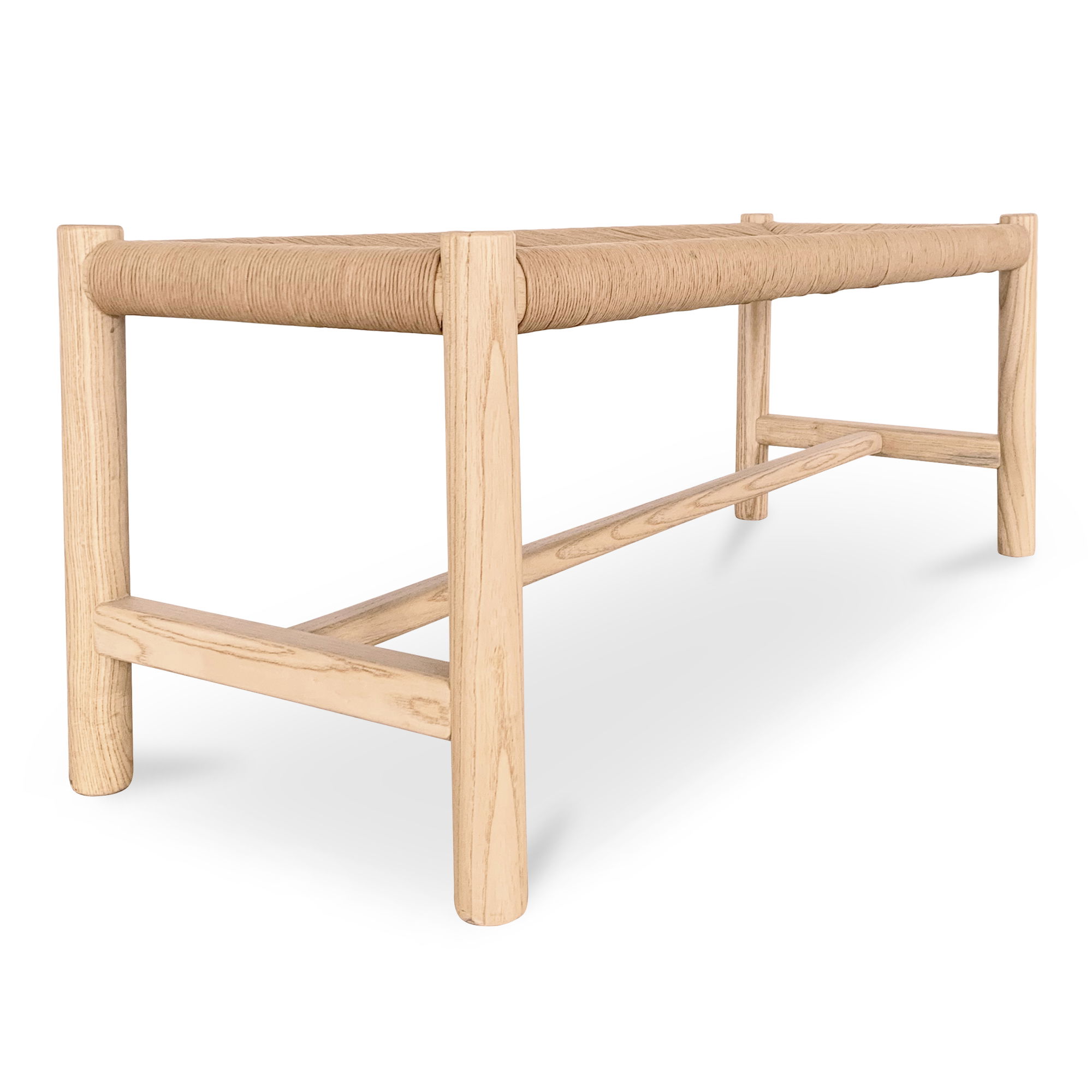 Hawthorn Small Bench Natural, Benche by Moe's Home, 48" width x 18" height x 17" depth View 2