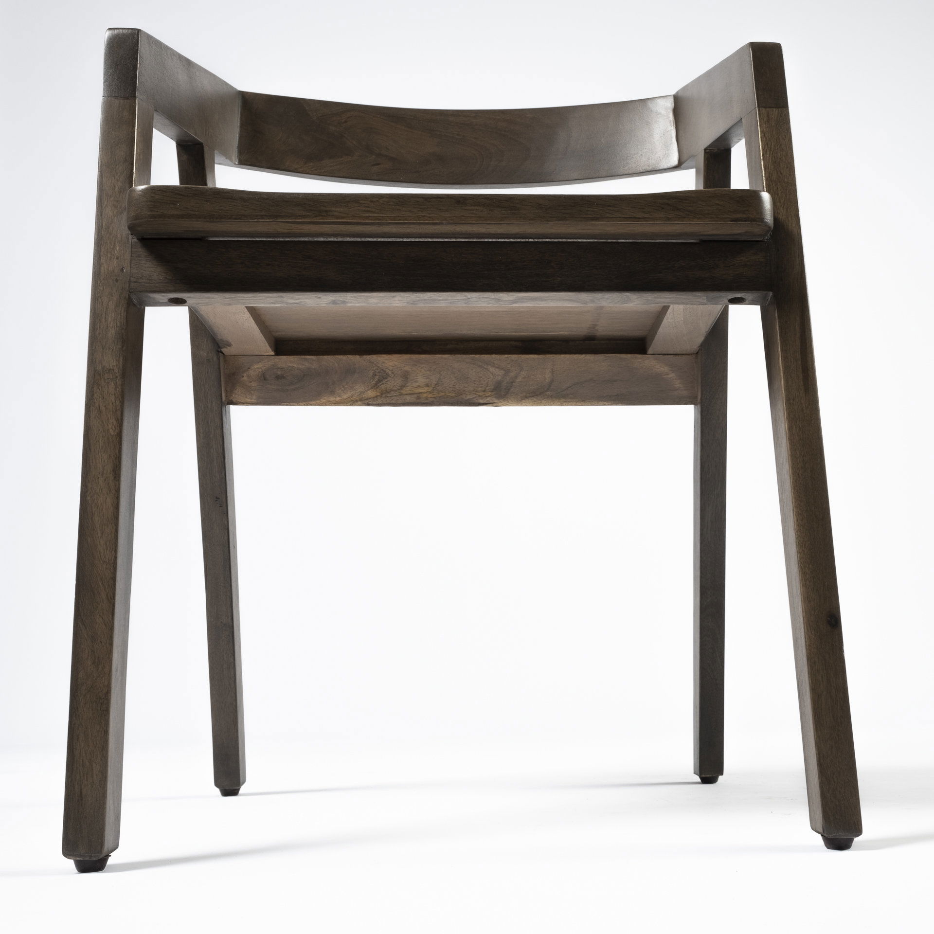 Nicholas I Onyx Brown Solid Wood Dining Chair large image 