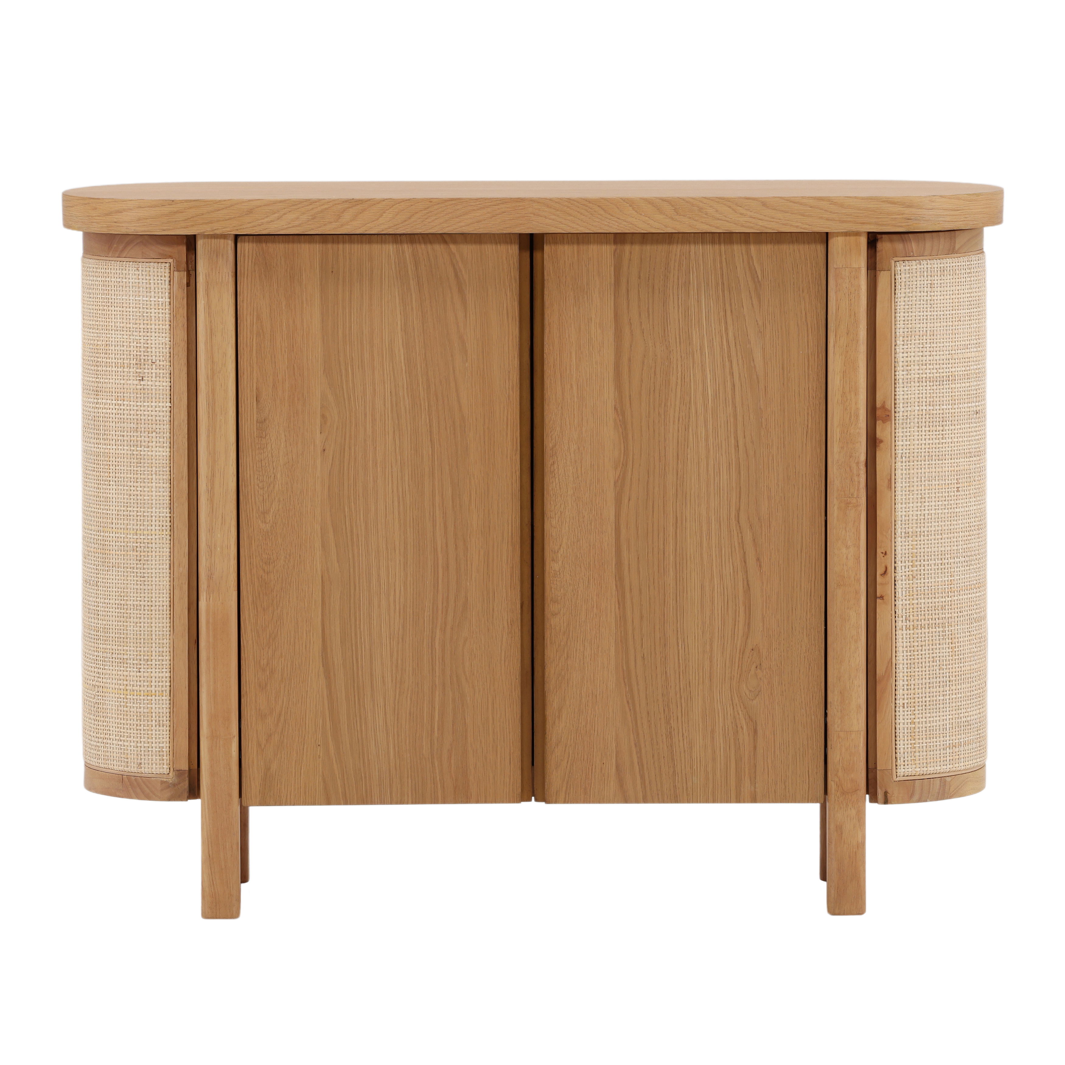 Elara Sideboard Natural, Sideboards & Buffet by Dovetail, 47.12" width x 36.25" height x 14" depth View 2