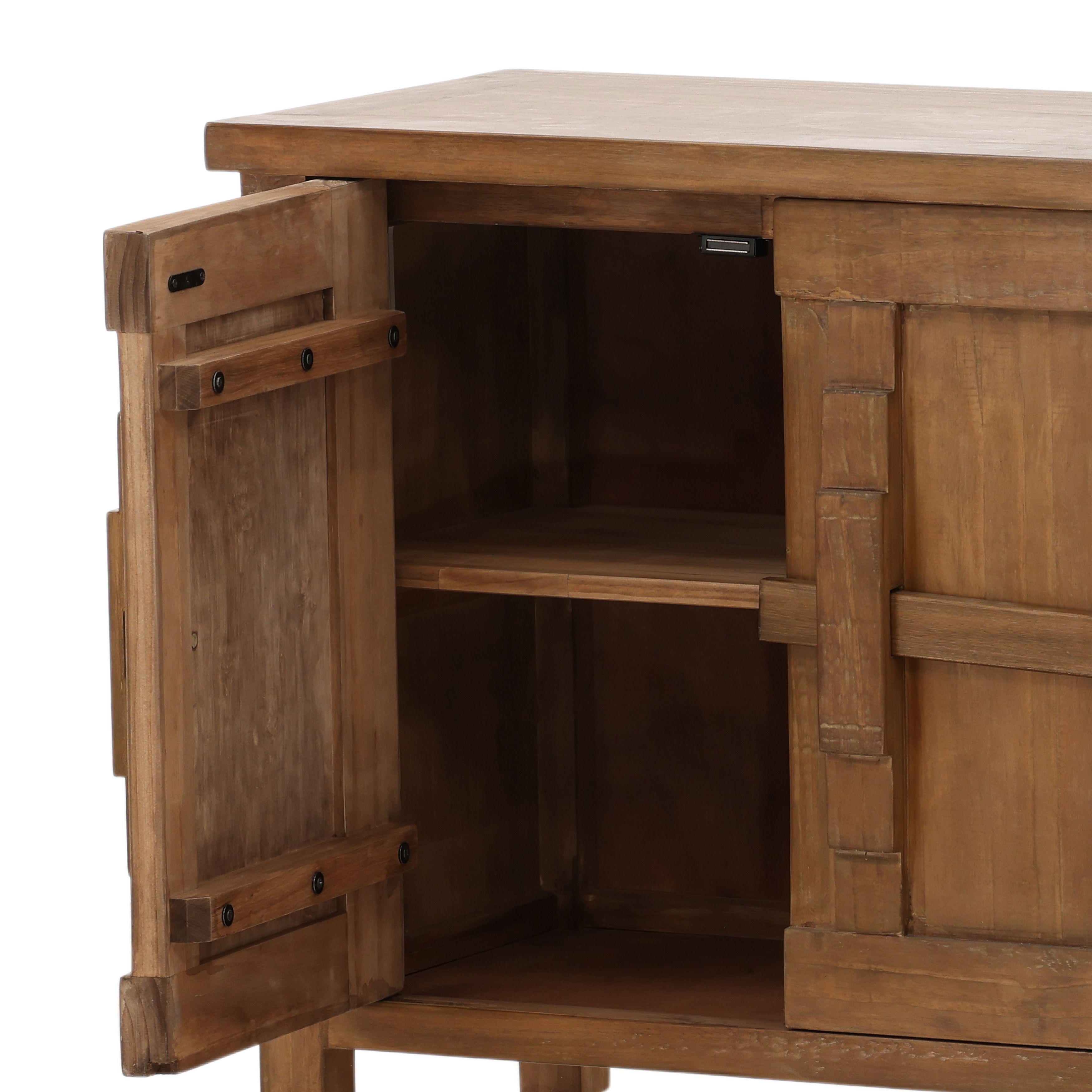 Ashlin Sideboard Brown, Sideboards & Buffet by Dovetail, 110.5" width x 34.12" height x 18.75" depth View 6