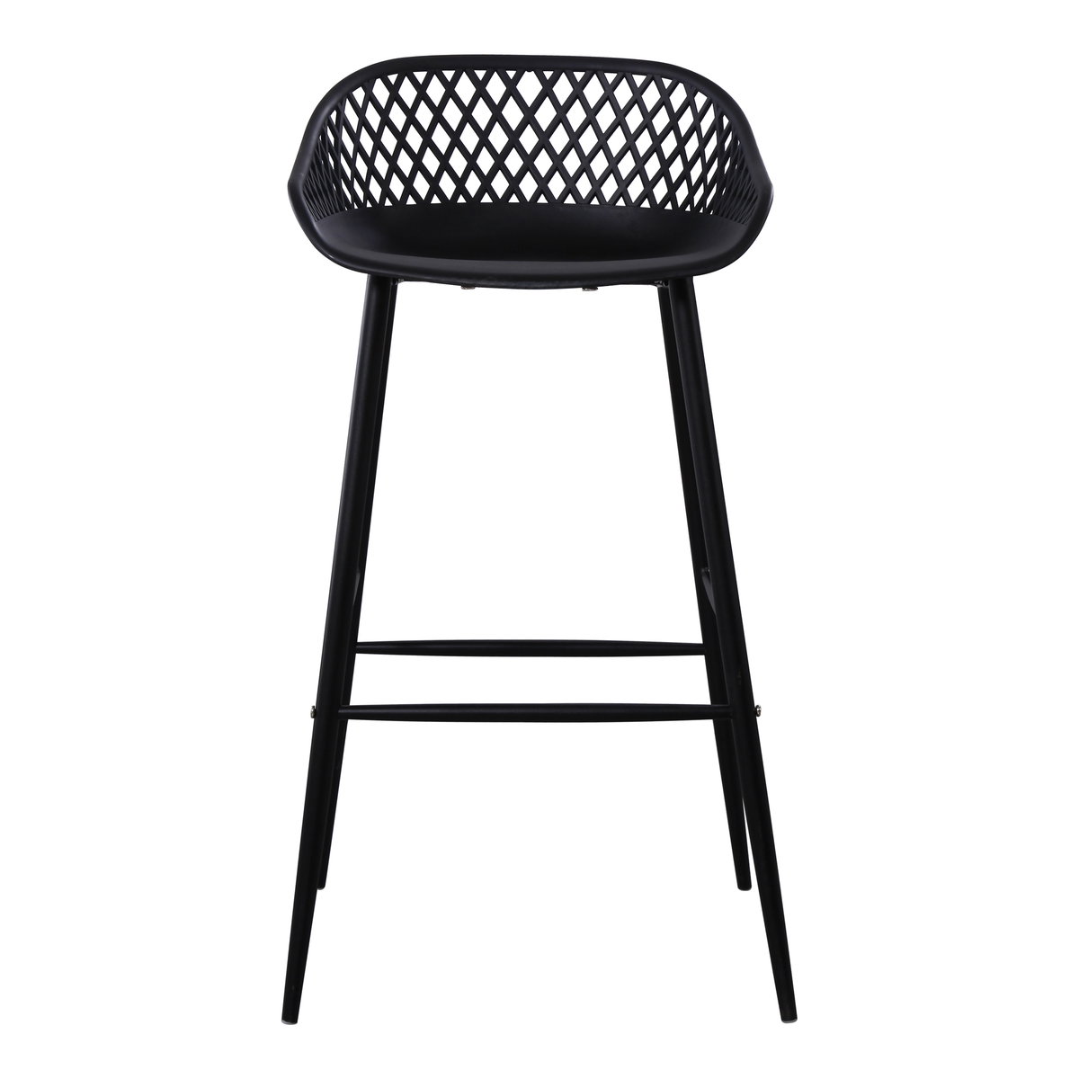Piazza Outdoor Barstool Black - Set Of Two, Outdoor Chair by Moe's Home, 1'7.29" width x 3'1.2" height x 1'7.68" depth View 4
