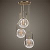 Mimas 3 Light Cluster Pendant, Ceiling Light by Uttermost, 24" width x 48.25" height x 24" diameter x 24" depth thumbnail 2