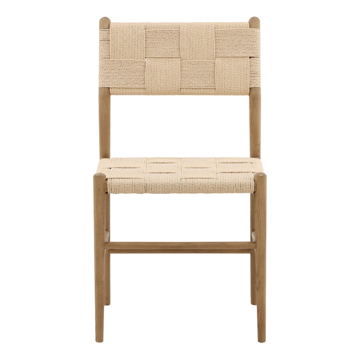 Xiana Dining Chair Natural, by Dovetail, 19" width x 34.75" height x 22" depth View 2