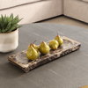 Marble Tray Crest, Decorative Tray by Uttermost, 18.87" width x 1.37" height x 7" depth thumbnail 2