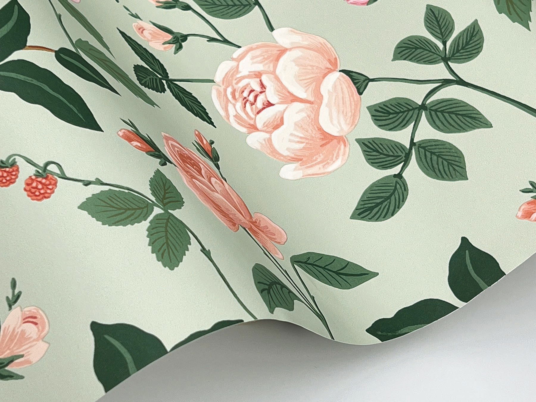 Roses Mint Wallpaper large image 